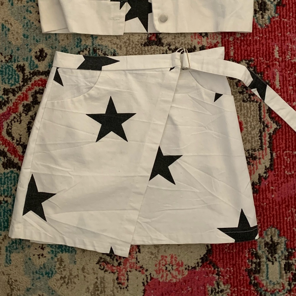 Black Star Wrap Skirt